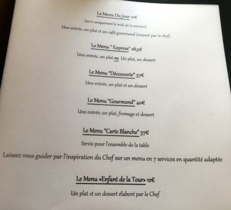 la vieille tour cellettes menu