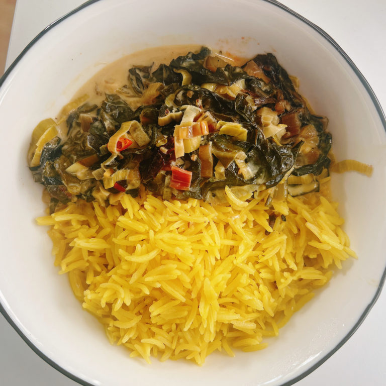 716 Recettes – Curry de blettes et poireau